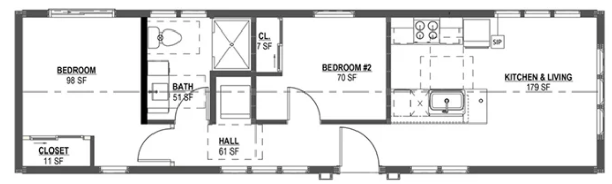 The Cottage — floor plan